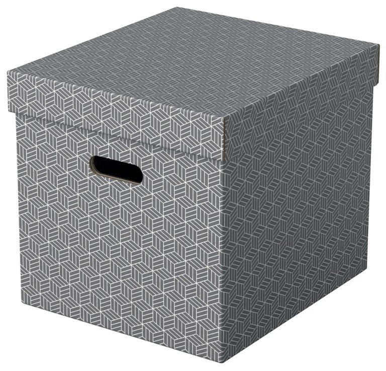 Cutie Depozitare Cu Capac 36 X 32 X 31cm Gri Recycled Fsc 3/Set Esselte