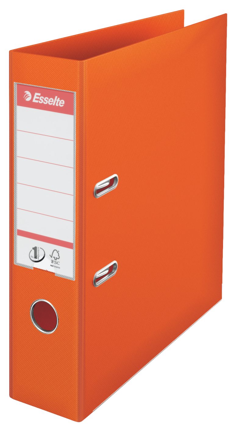 Biblioraft Plastifiat Int-Ext 7.5cm Portocaliu Nr1 Power Esselte
