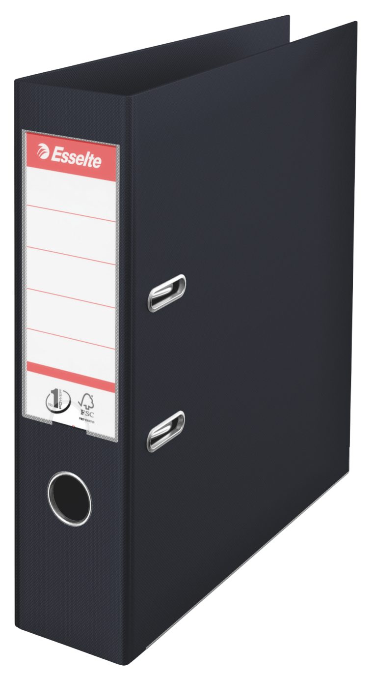 Biblioraft Plastifiat Int-Ext 7.5cm Negru Vivida Nr1 Esselte