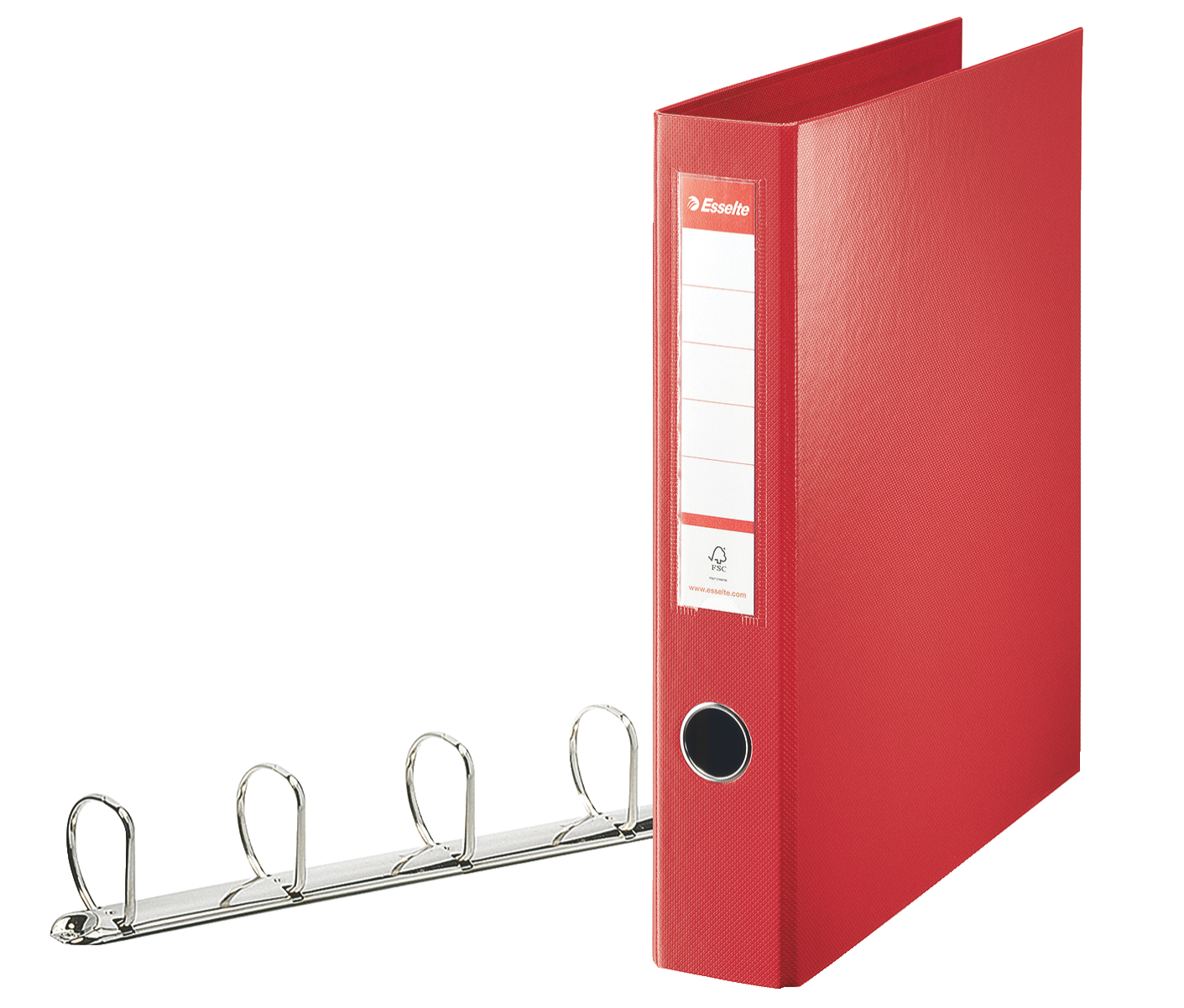 Caiet Mecanic A4 4 Inele 40mm/60mm Rosu Jumbo Esselte