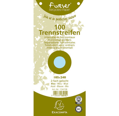 Separatoare Carton 105 X 240mm Albastre Exacompta
