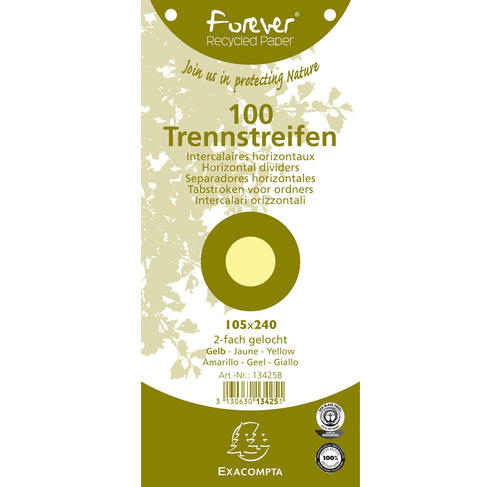 Separatoare Carton 105*240mm Galbene Exacompta