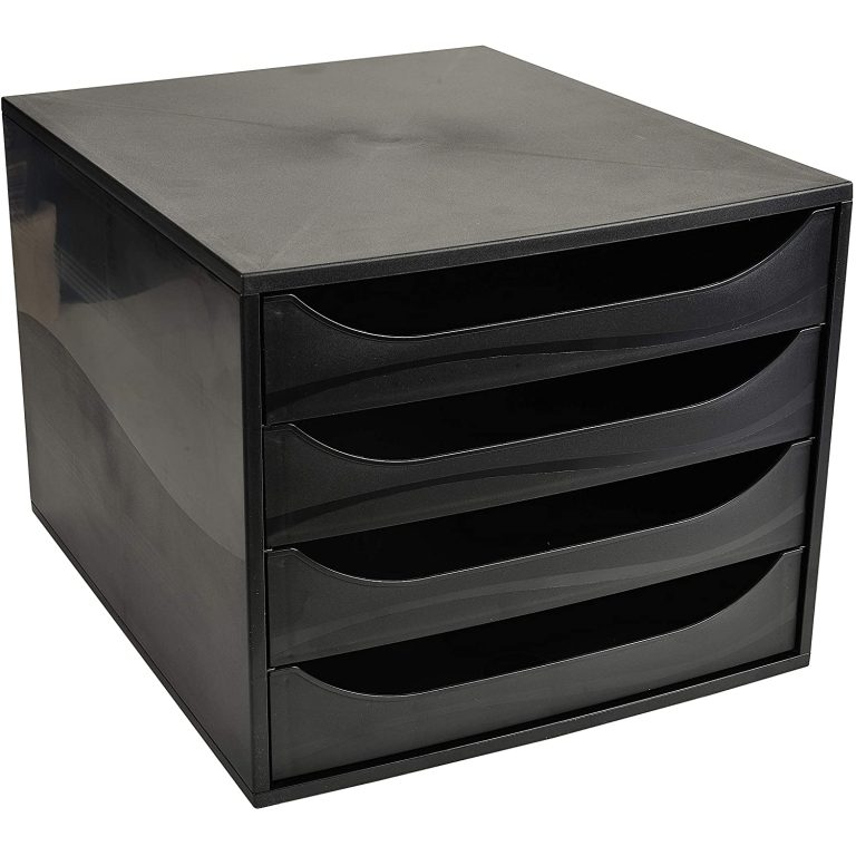 Cabinet 4 Sertare Negru/Negru Exacompta