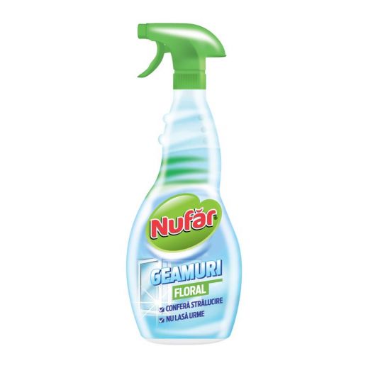 Detergent Geam 500ml Cu Pulverizator Floral Nufar Farmec