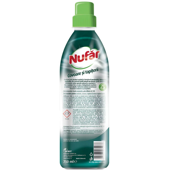 Detergent Covoare Si Tapiterii 750ml Nufar Farmec