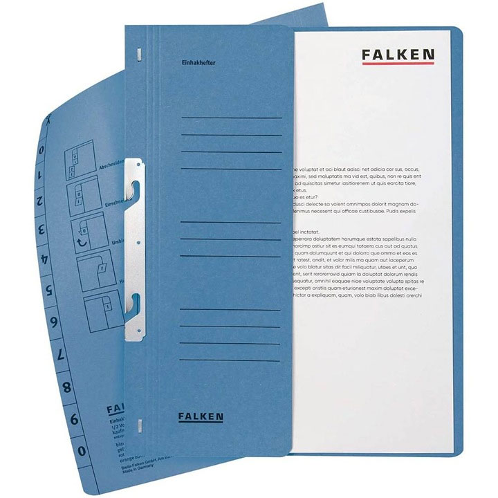 Dosar Carton Incopciat 1/2 Albastru Falken/Exacompta