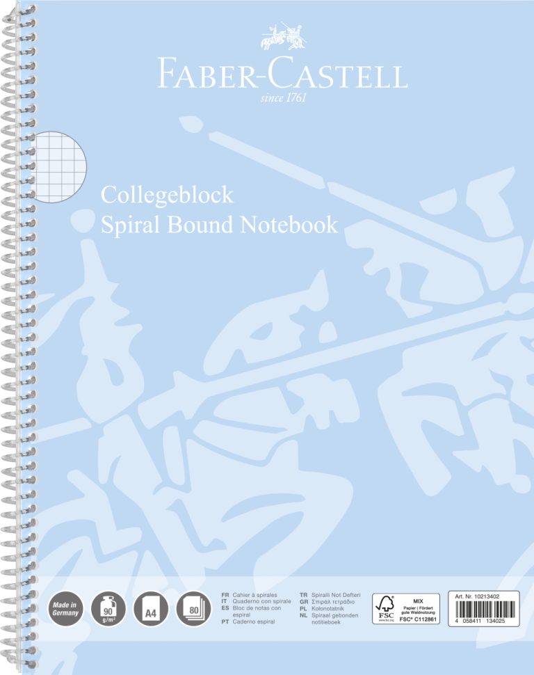Caiet Spira A4 80 File 90 Gr Aritmetica Coperta Carton Bleu Sky Faber-Castell