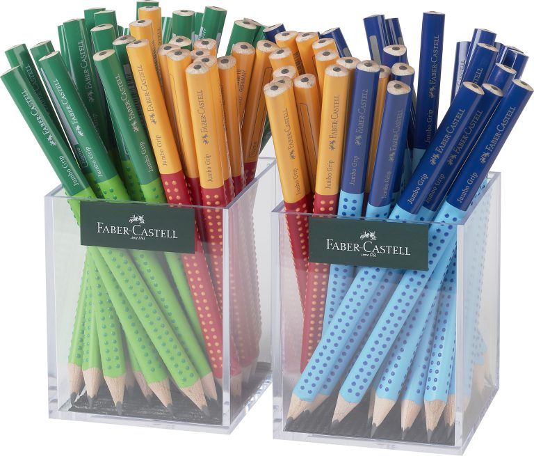 Creion Grafit Fara Guma Jumbo Two Tone 2*36 Cutie Plastic Faber