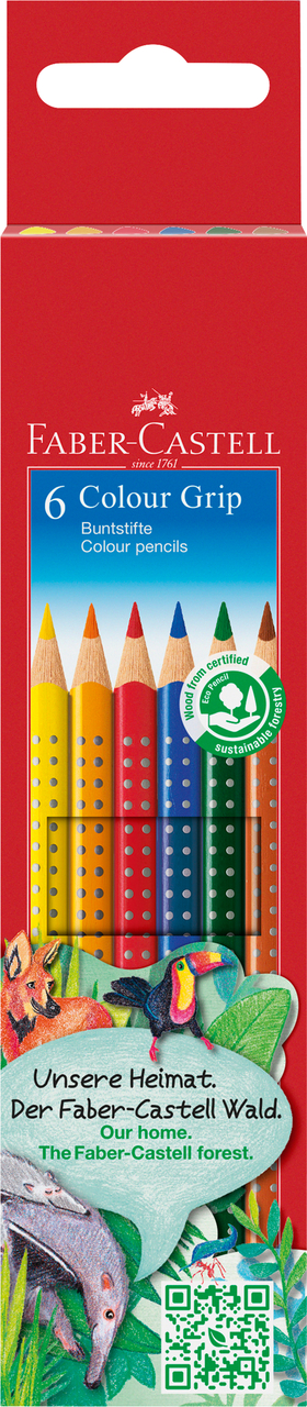 Creioane Colorate 6 Culori Grip 2001 Faber-Castell