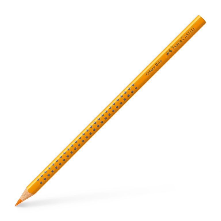 Creion Colorat Grip Galben Cadmium Inchis Faber-Castell