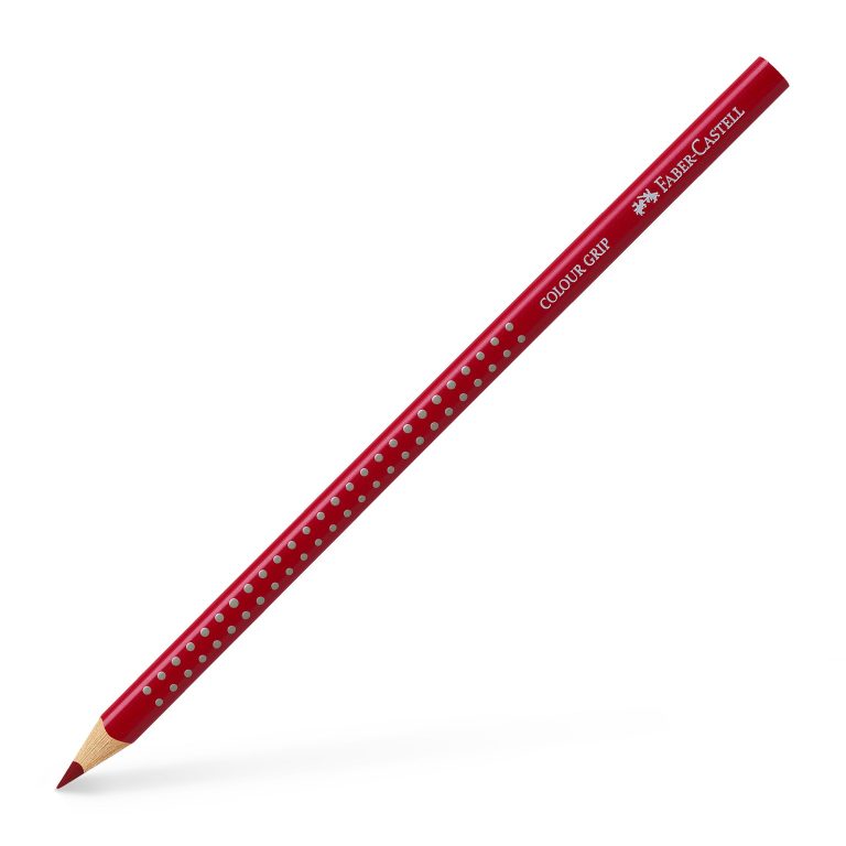 Creion Colorat Grip Rosu Caramiziu Faber-Castell