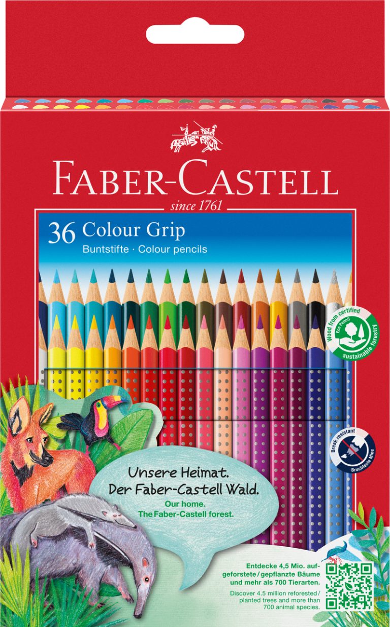 Creioane Colorate 36 Culori Grip 2001 Faber-Castell