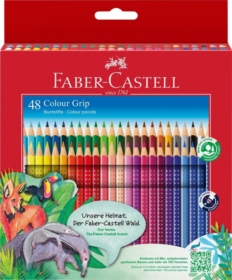 Creioane Colorate 48 Culori Grip Faber-Castell