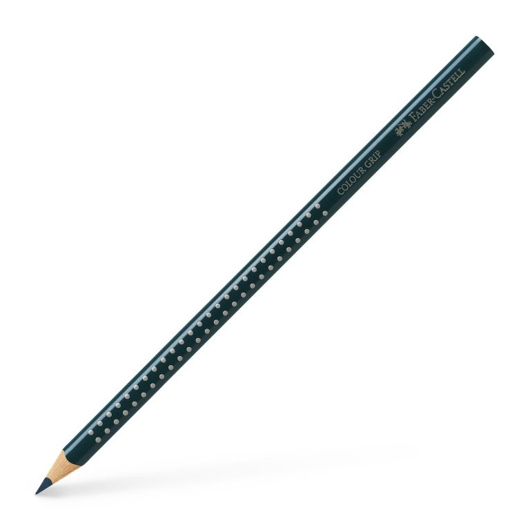 Creion Colorat Grip Verde Cobalt Inchis Faber-Castell