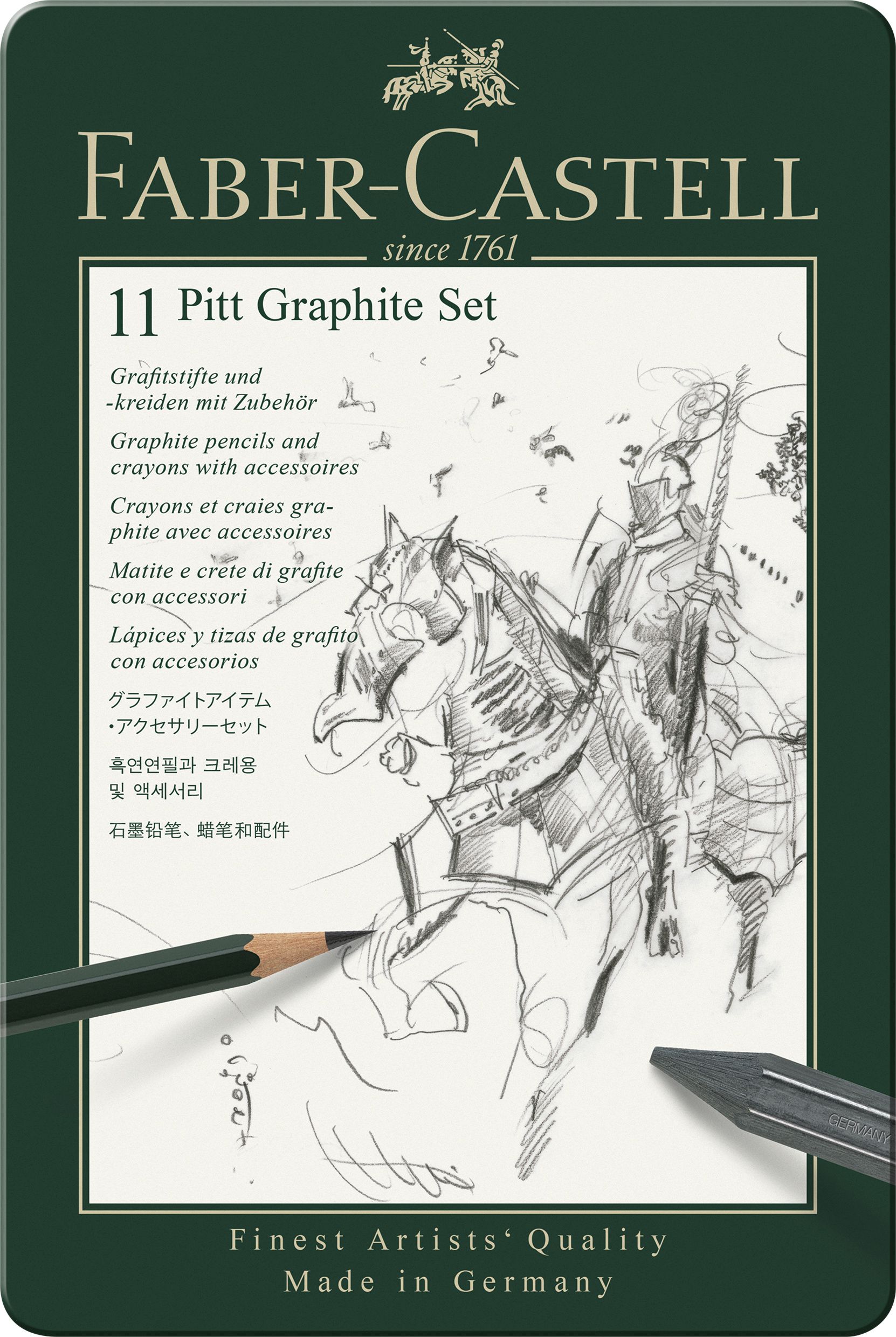 Set Pitt Monochrome Grafit 11 Buc Faber-Castell