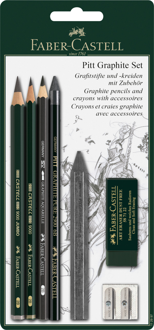 Blister 7 Piese Pitt Grafit Faber-Castell