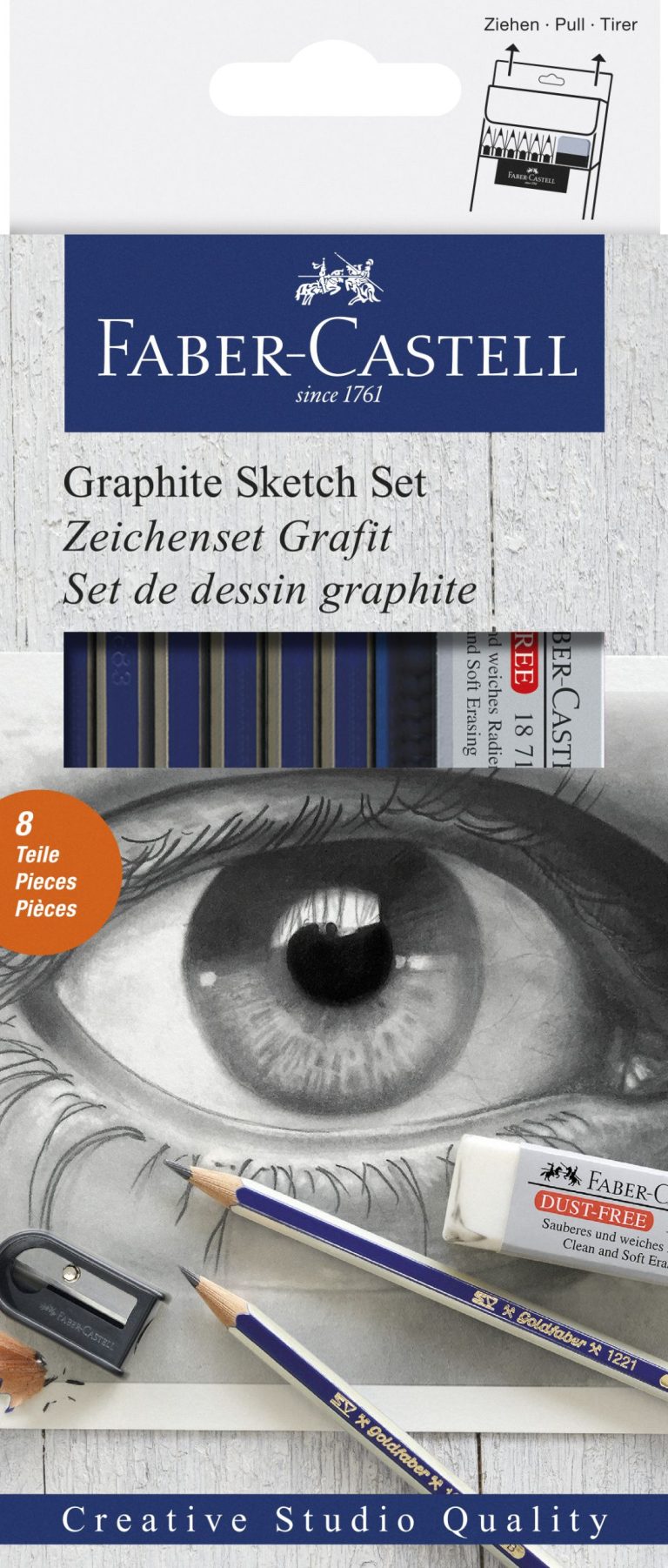 Set 6 Creion Grafit Diverse Tarii Goldfaber+ Radiera+Ascutitoare
