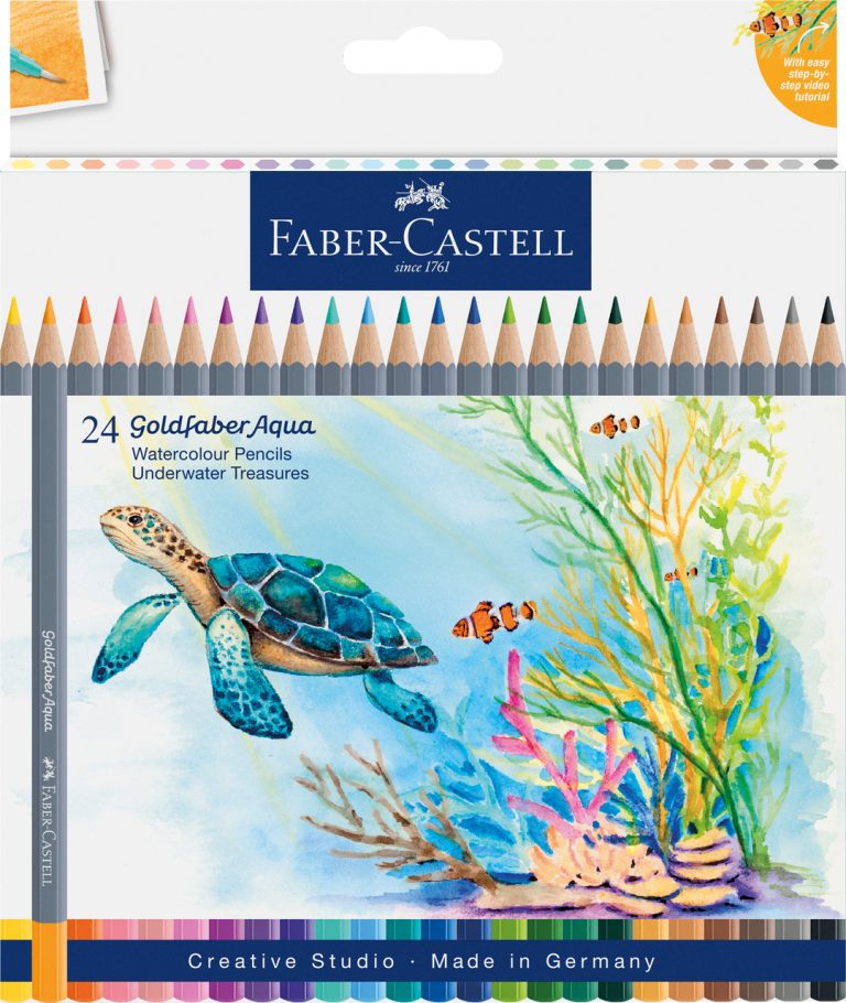 Creioane Colorate Aquarelle 24 Culori Goldfaber Tropical Collection Faber-Castell