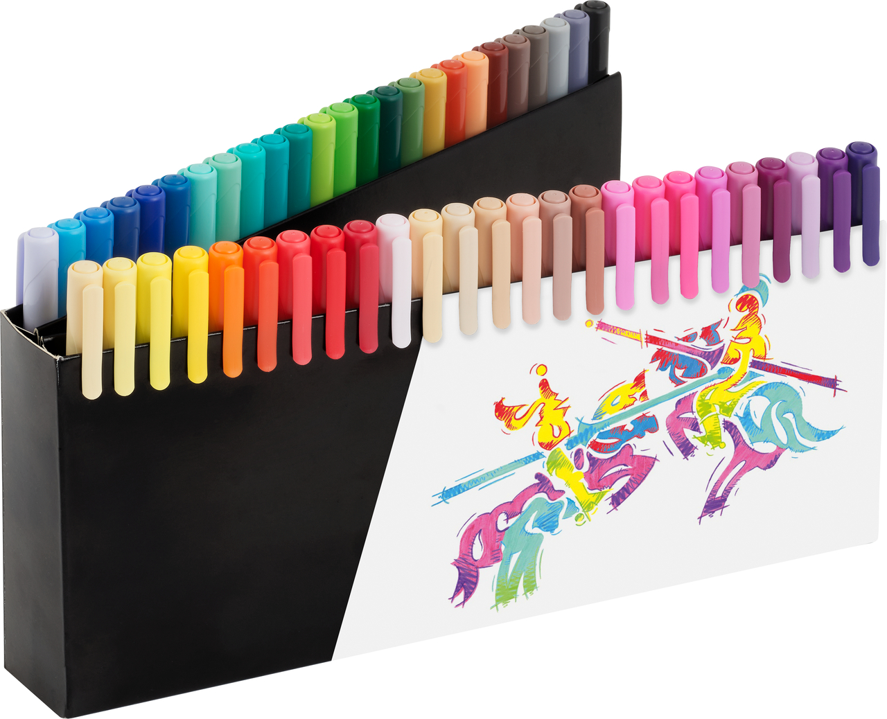 Brush Pens Black Edition Set 50 Culori Faber-Castell