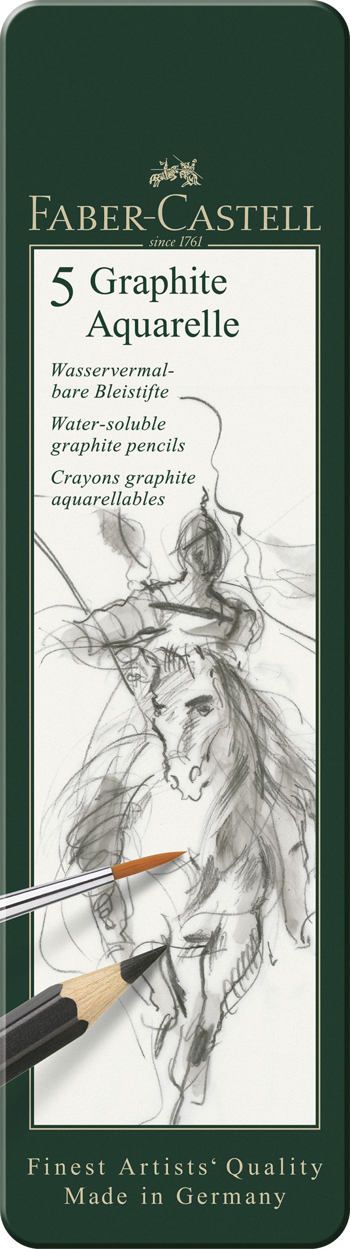Set 5 Buc Creion Grafit Aquarelle Faber-Castell