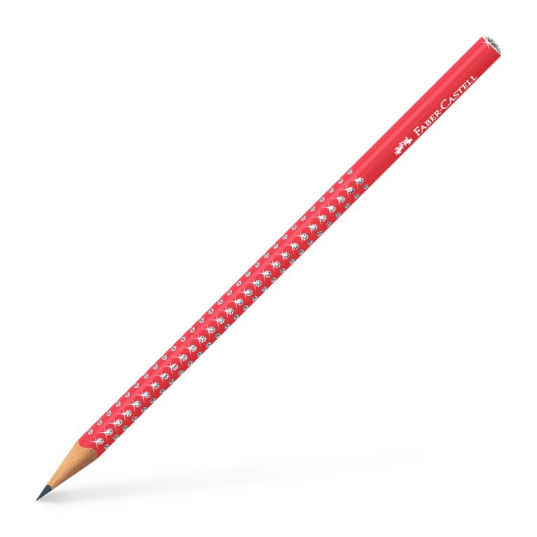 Creion Grafit B Sparkle Rosu 2022 Faber-Castell