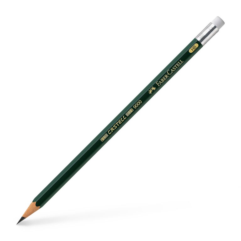 Creion Grafit Hb Cu Guma Castell 9000 Faber-Castell