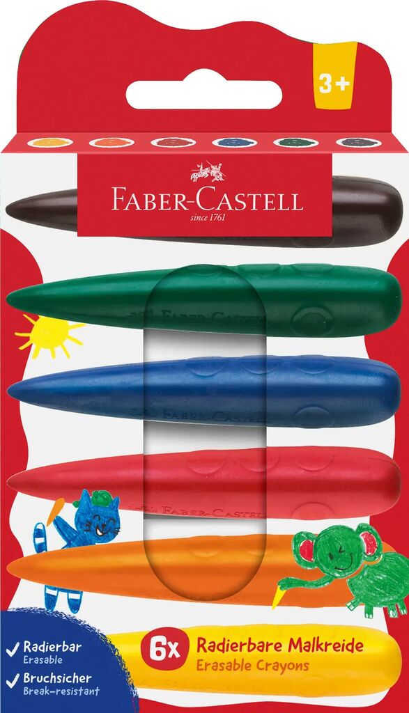 Creioane Cerate Model Degete Set 6 Faber Castell