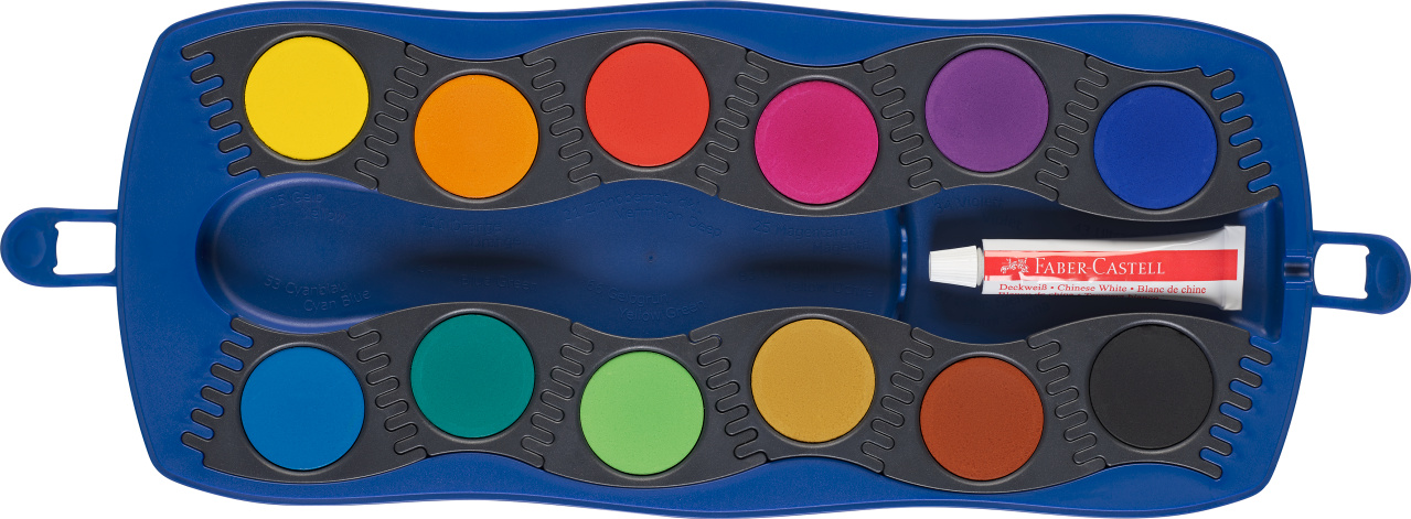Acuarele 12 Culori Connector Albastre Faber-Castell