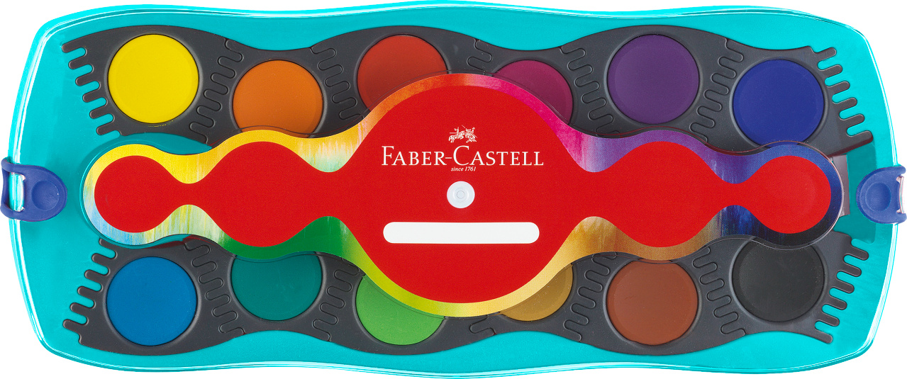 Acuarele 12 Culori Turcoaz Connector Faber-Castell