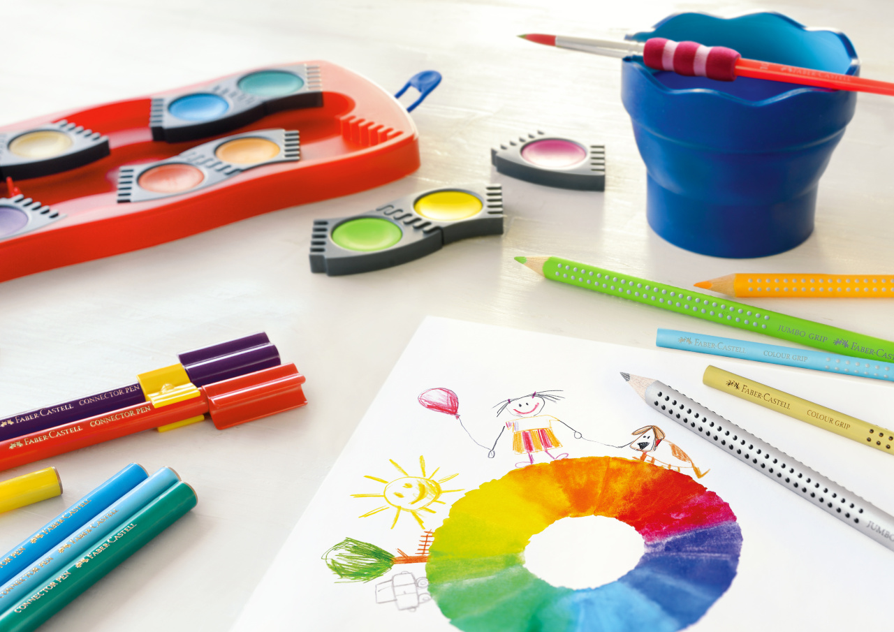 Acuarele 12 Culori Connector Rosu 2022 Faber-Castell