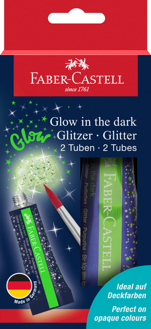 Glitter Glow In The Dark Set 2X12ml Faber-Castell