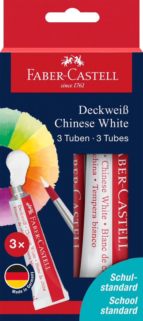 Tempera Tub De Alb 7,5ml Set 3 Buc Faber-Castell