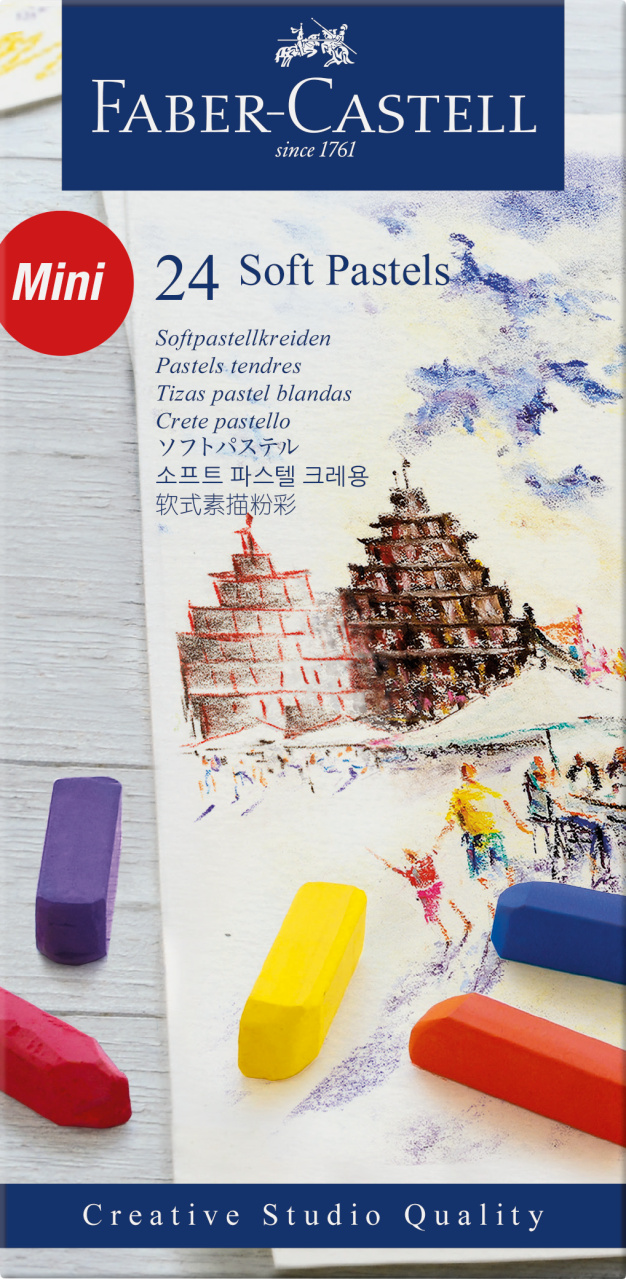 Creioane Pastel Soft Mini 24 Culori Faber-Castell