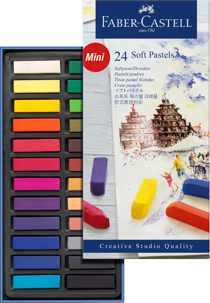 Creioane Pastel Soft Mini 24 Culori Faber-Castell