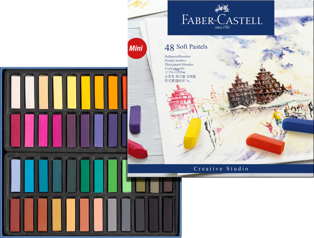 Creioane Pastel Soft Mini 48 Culori Faber-Castell