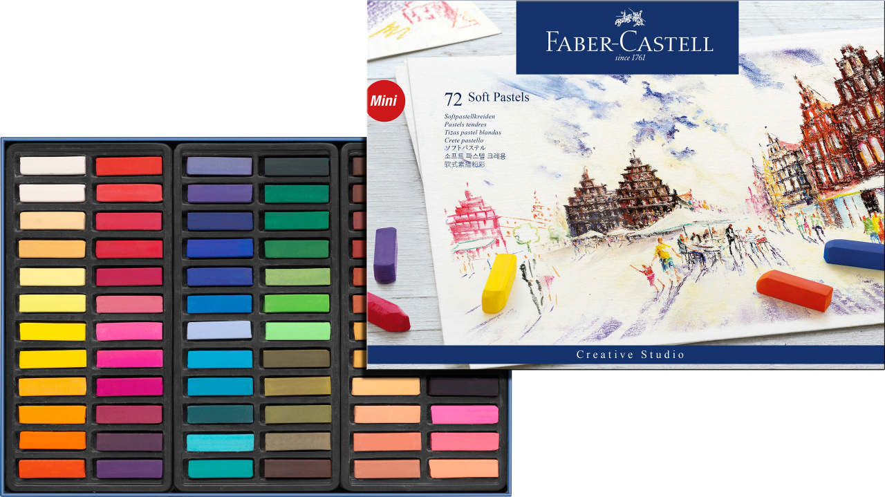 Creioane Pastel Soft Mini 72 Culori Faber-Castell