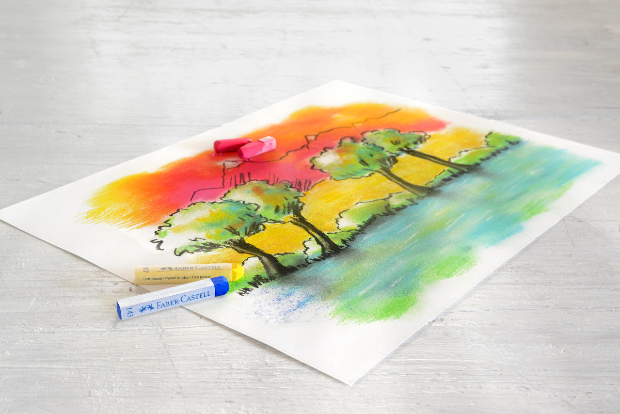 Creioane Pastel Soft 12 Culori Faber-Castell