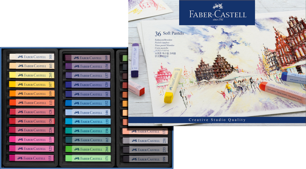 Creioane Pastel Soft 36 Culori Faber-Castell