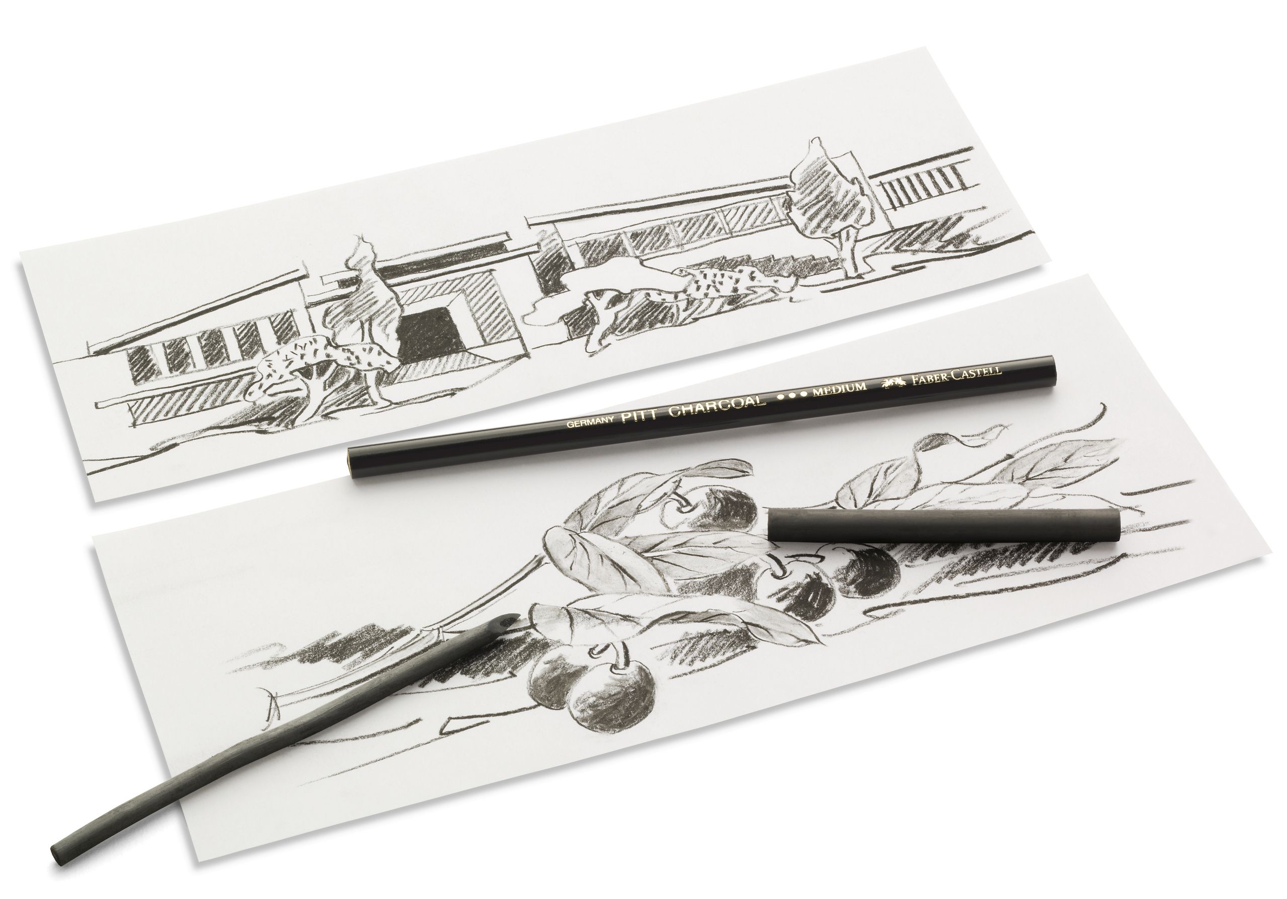 Carbune Natural Diametru 5-8mm Pitt Monochrome Faber-Castell