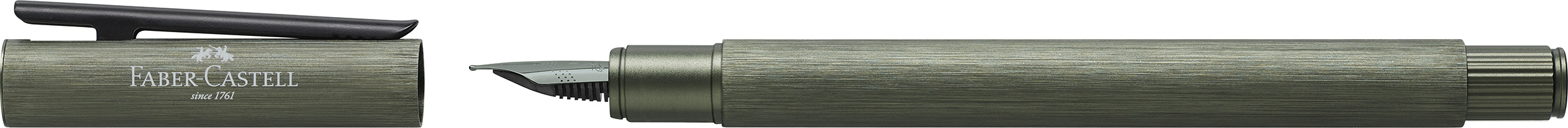 Stilou Neo Slim Aluminium Verde F Faber-Castell