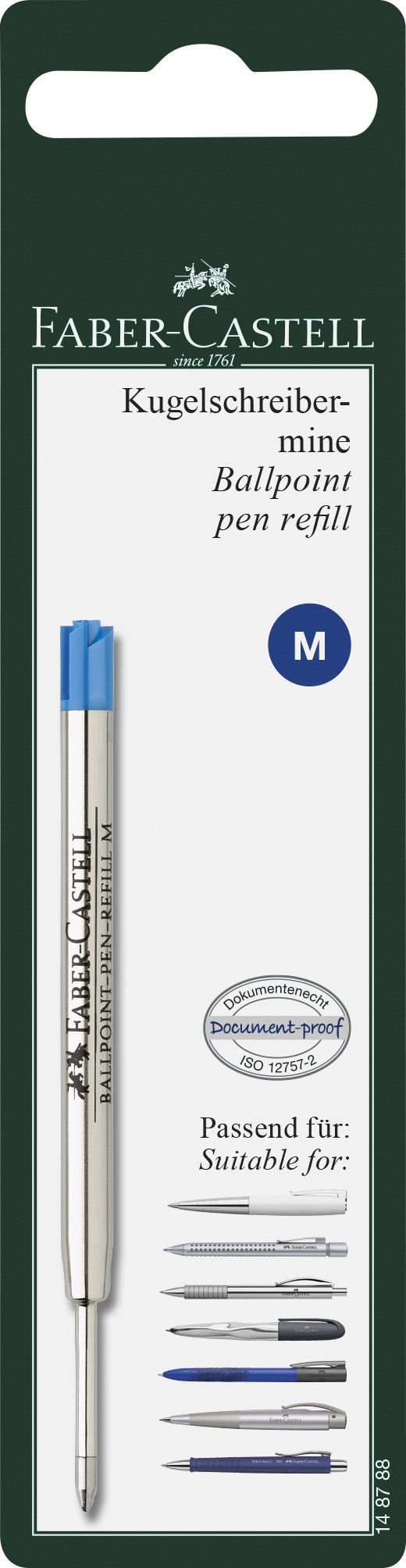 Blister Rezerva Pix Metal M Albastra Faber-Castell