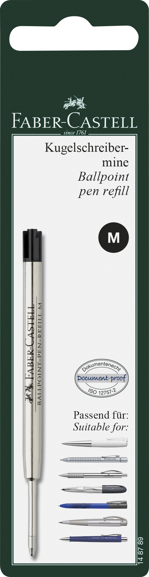 Blister Rezerva Pix Metal M Neagra Faber-Castell