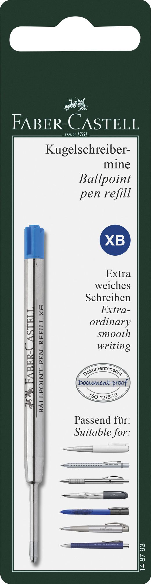 Blister Rezerva Pix Metal Xb Albastra Faber-Castell