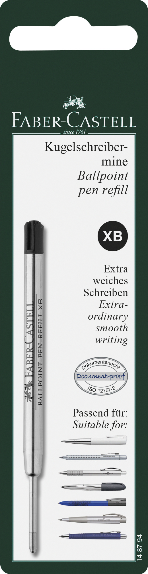Blister Rezerva Pix Metal Xb Neagra Faber-Castell