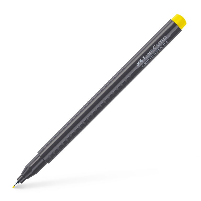 Liner 0.4mm Galben Crom Grip Faber-Castell