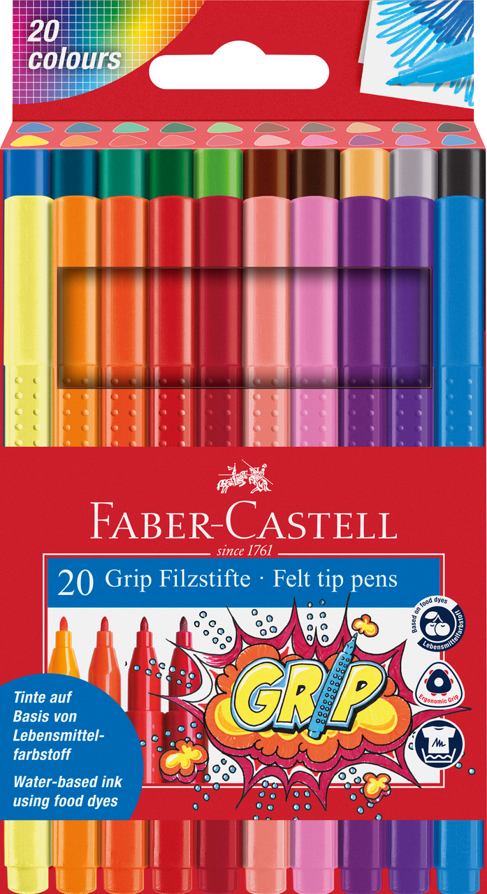 Carioca 20 Culori Grip Faber-Castell