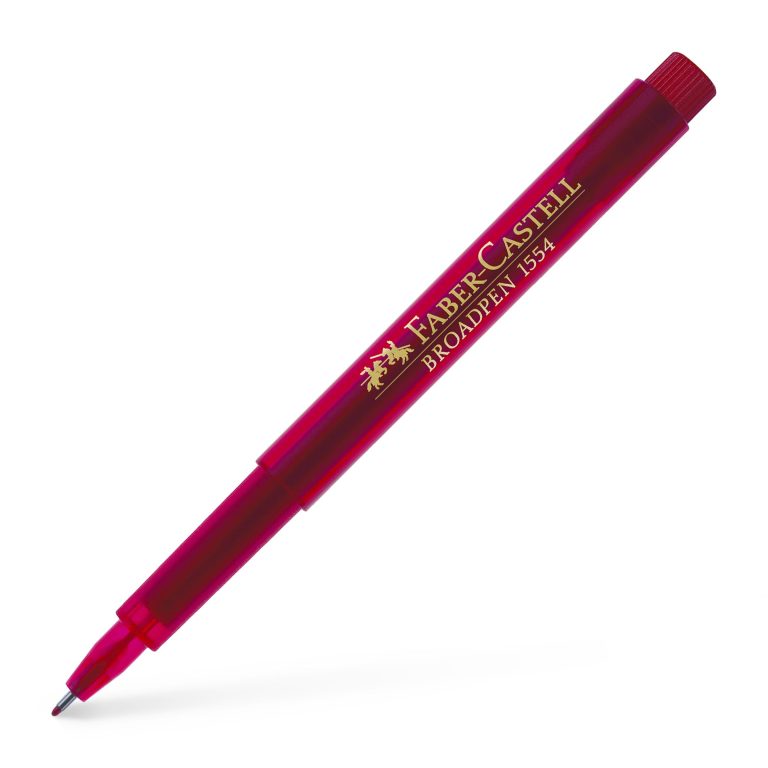 Liner 0.8mm Rosu Broadpen 1554 Faber-Castell