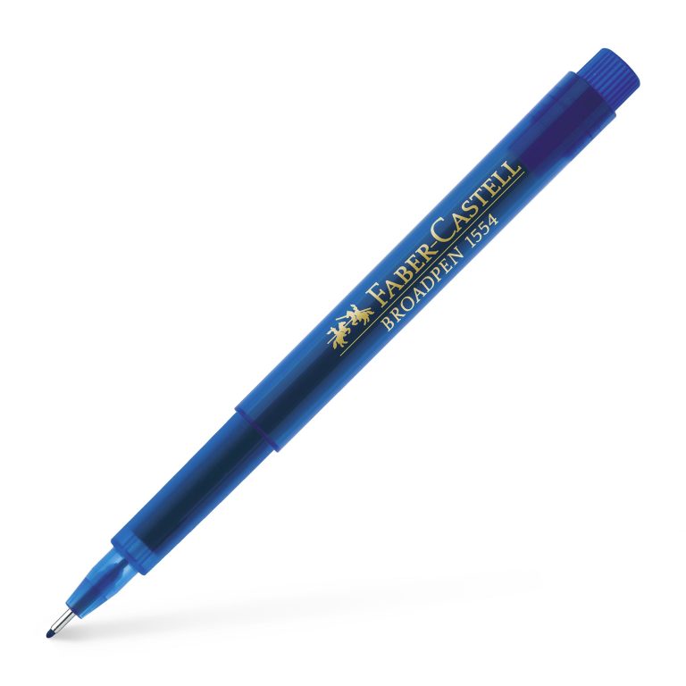 Liner 0.8mm Albastru Broadpen 1554 Faber-Castell