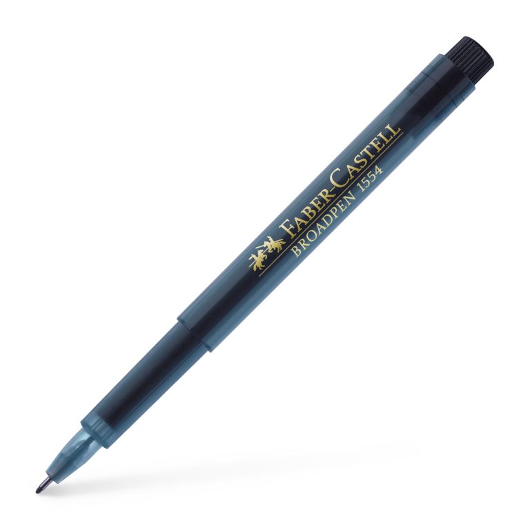 Liner 0.8mm Negru Broadpen 1554 Faber-Castell