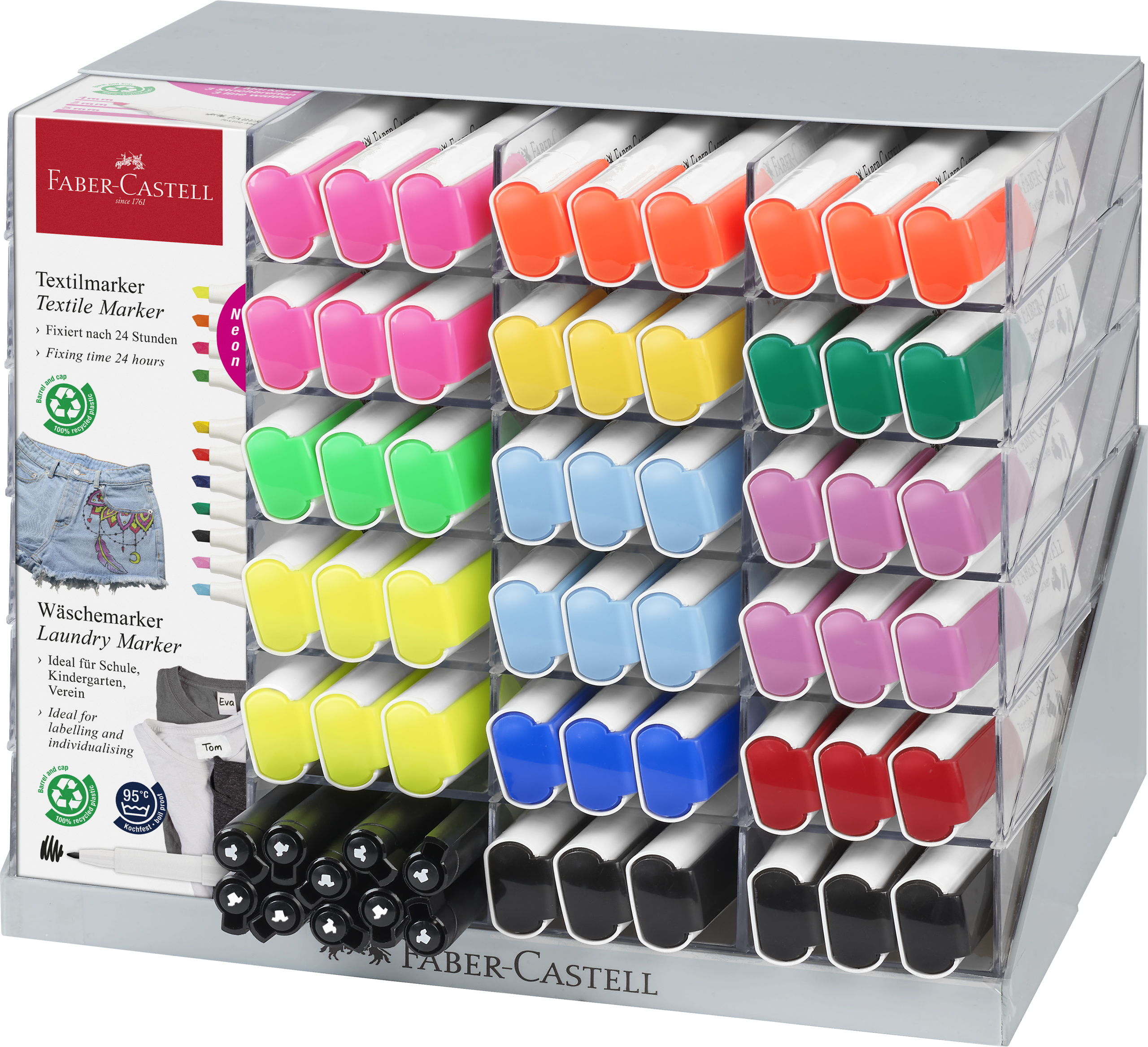 Marker Textil Portocaliu Neon Faber-Castell
